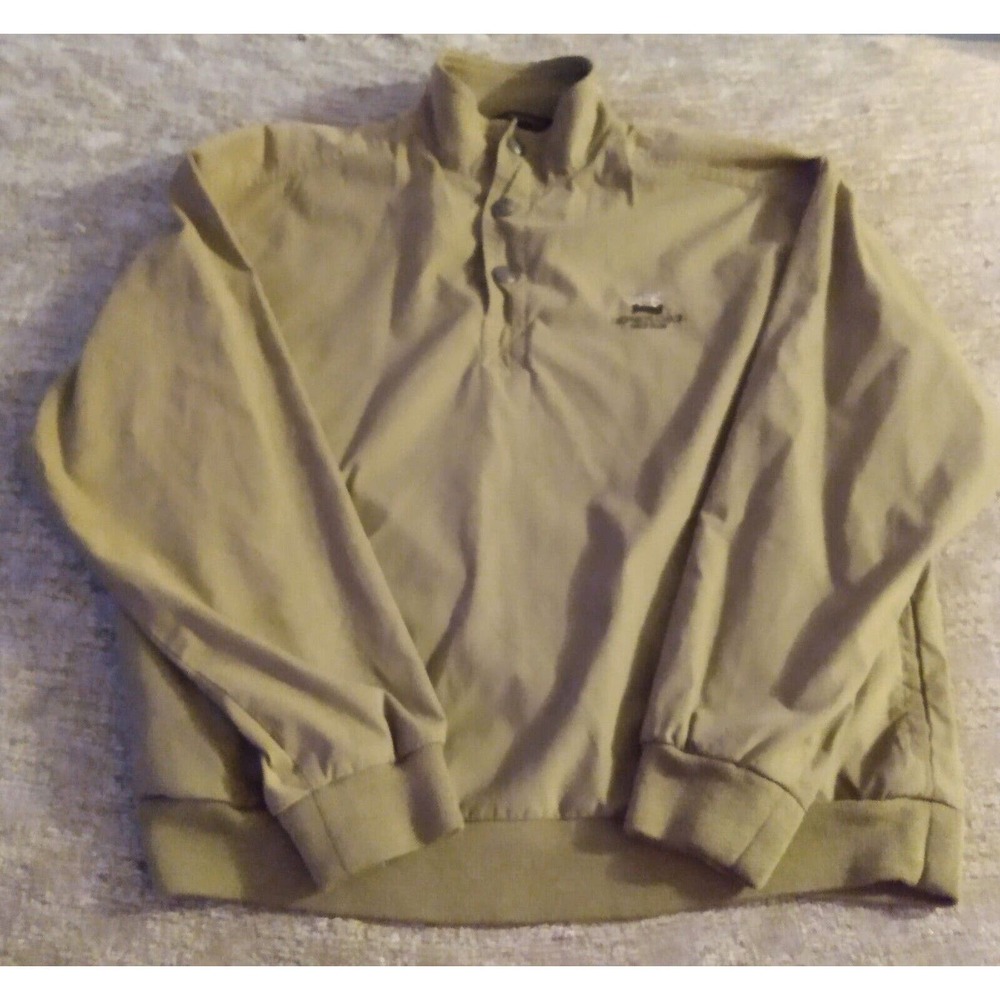 Vintage Windbreaker Weatherproof Pullover Small Brown Leopard Chase Golf Club